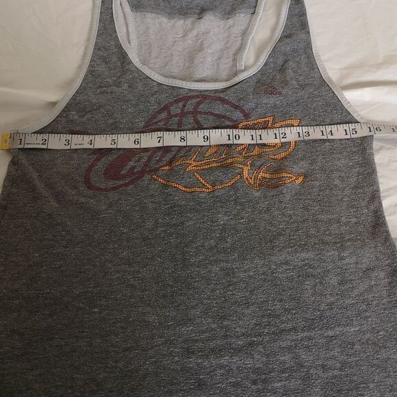 Adidas Ladies Racer Back Tank Top Medium Gray - Picture 8 of 16